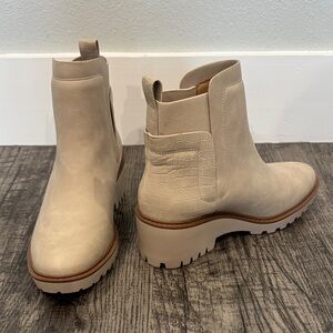Soda Beige Ankle Booties